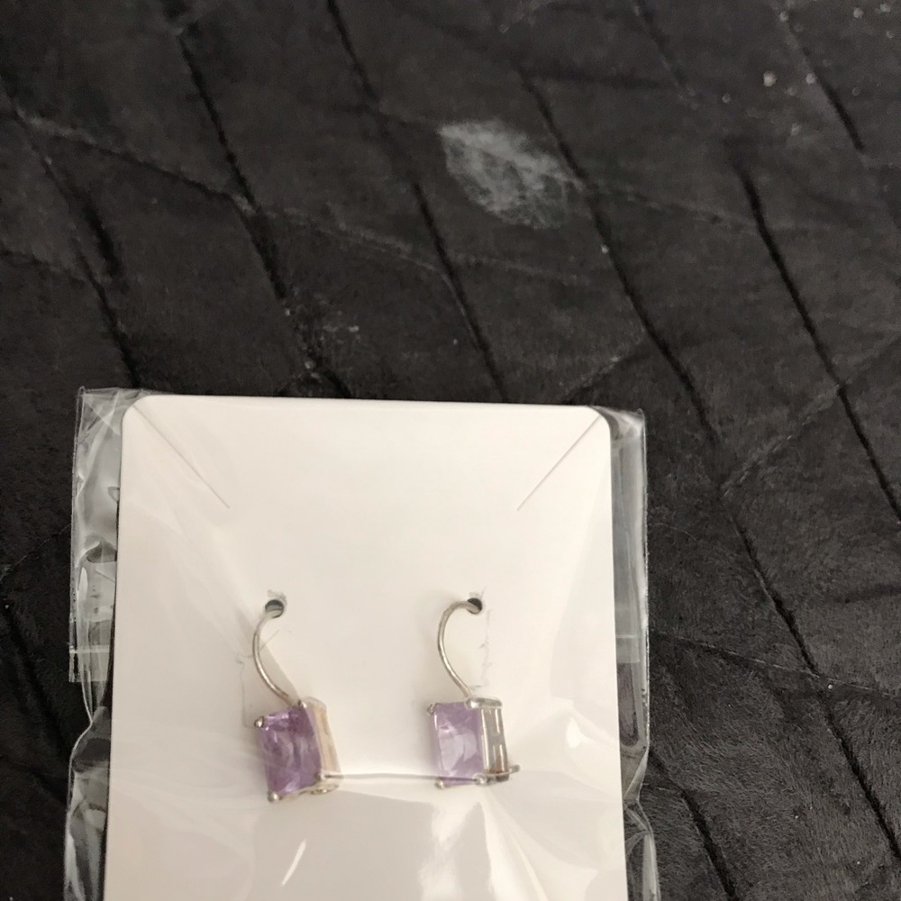 Purple Stone Earrings
